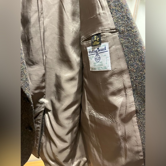 HARRIS TWEED vintage men’s blazer in mottled green; 44 tall, 🏴󠁧󠁢󠁳󠁣󠁴󠁿 - Picture 8 of 11
